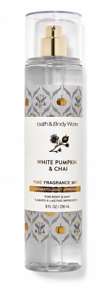 Bath & Body Works Fall Fine Fragrance Mist Collection 8 fl oz - Choose Scent (White Pumpkin & Chai)