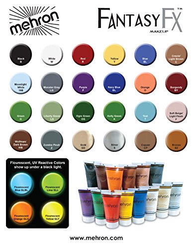 Loftus International Mehron Makeup Fantasy F/X Water Based Face & Body Paint, Zombie - 1oz Carded Novelty Item Beauty & Personal Care Empire Magic