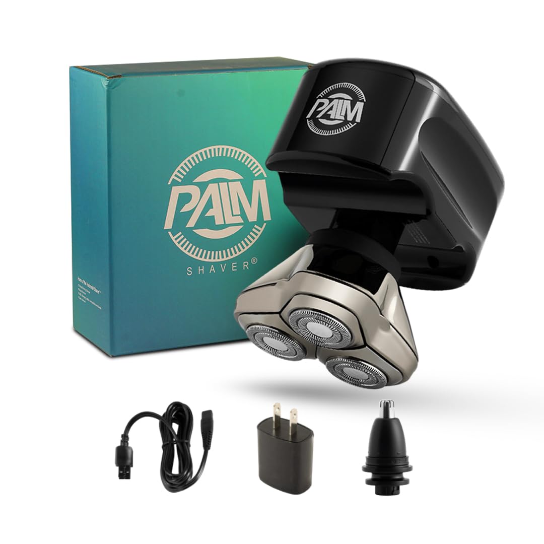 Skull Shaver Palm Shaver for Men - Head & Face Razor - Ergonomic Design - Waterproof Cordless Razor - Travel Friendly - Grooming Gift for Bald Men Beauty and Personal Care Skull Shaver