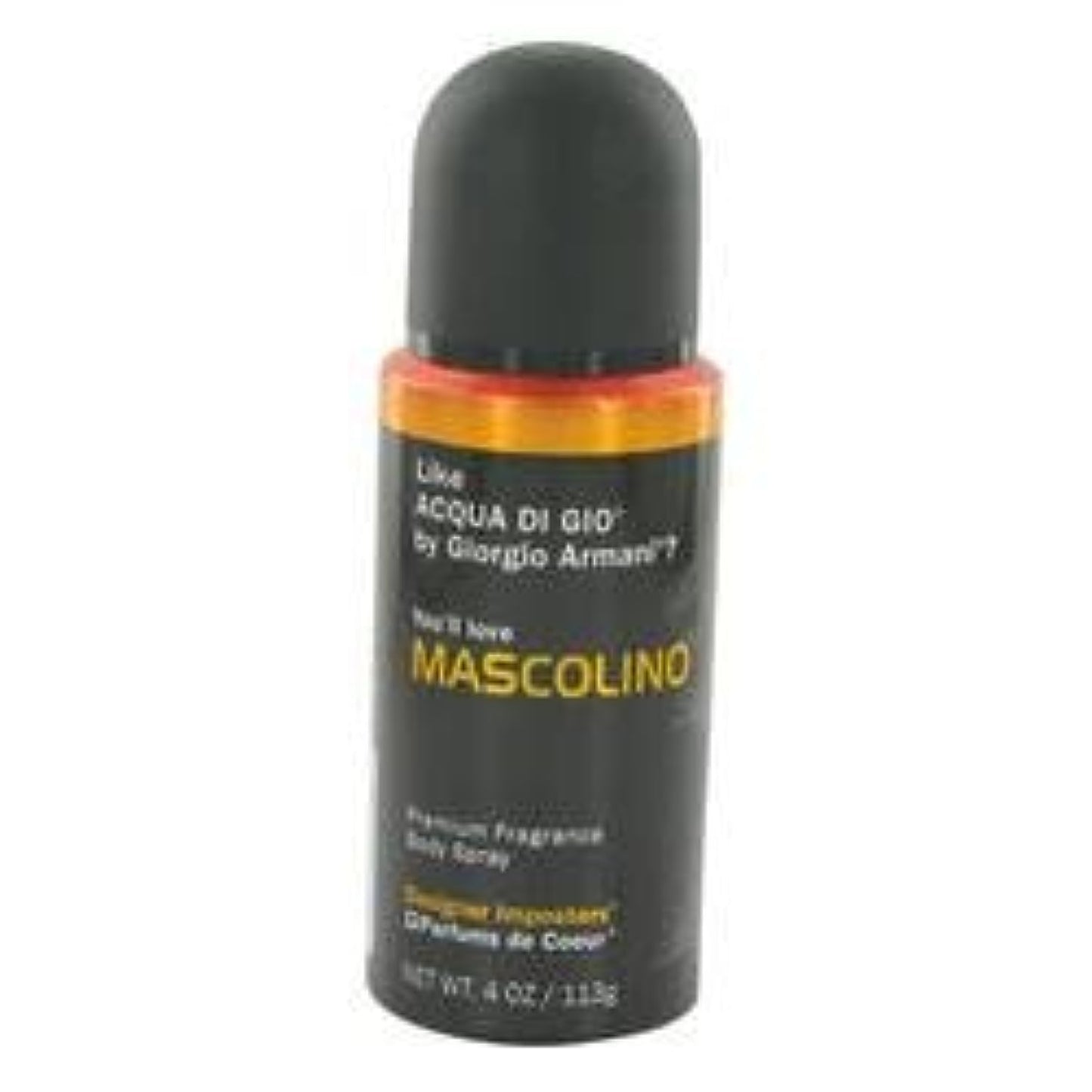 Designer Imposters Mascolino By PARFUMS DE COEUR FOR MEN 4 oz Body Spray Beauty & Personal Care Parfums De Coeur
