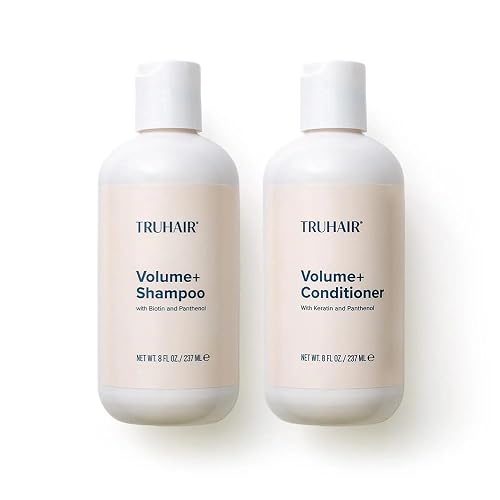 TRUHAIR Volume+ Shampoo and Conditioner Set, Biotin and Keratin Infused Hair Care Duo - Adds Lift & Body, Volumizing & Strengthening Formula Without Beauty & Personal Care Truhair
