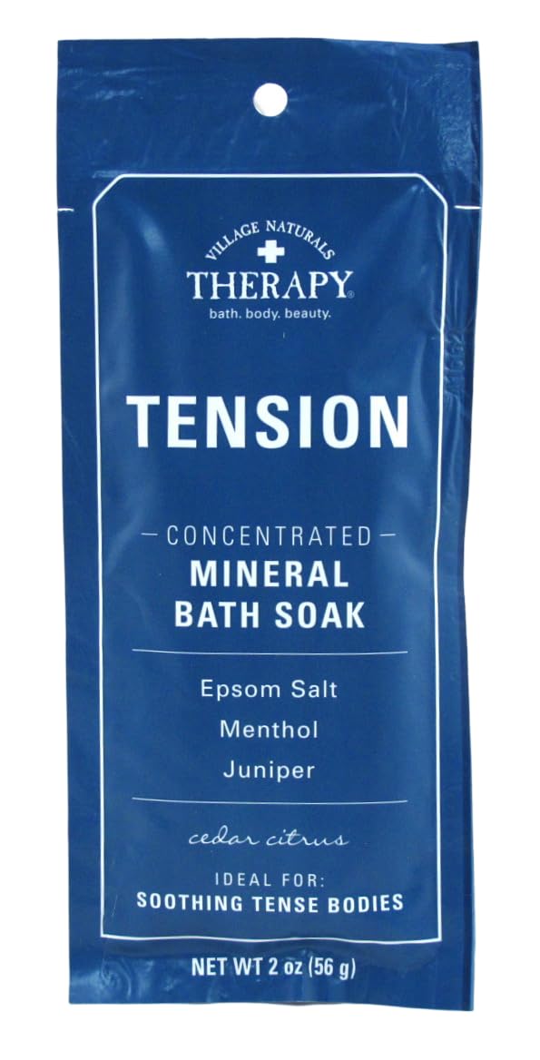 Village Naturals Mineral Bath Soak Tension Cedar Citrus 2 Ounce (12 Pieces) Beauty and Personal Care Village Naturals Therapy