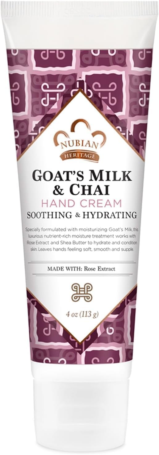 Nubian Heritage Hand Cream, Goat Milk and Chai, 4 Ounce Beauty & Personal Care Nubian Heritage