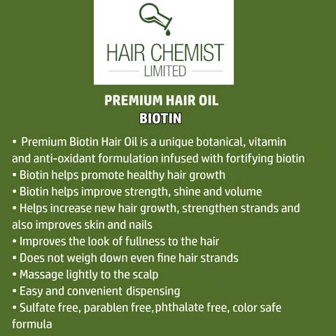 Hair Chemist Biotin Pro-Growth Premium Hair Oil 7.1 oz. Beauty & Personal Care Hair Chemist
