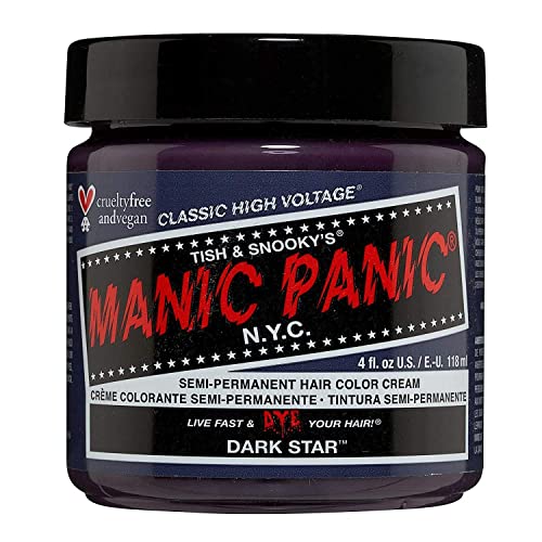 MANIC PANIC Classic Dark Star Semi Permanent Hair Color - Deep Grey Hair Dye for Women & Men That Lasts 4-6 Weeks - Vegan, Ammonia & Cruelty-Free Beauty & Personal Care MANIC PANIC