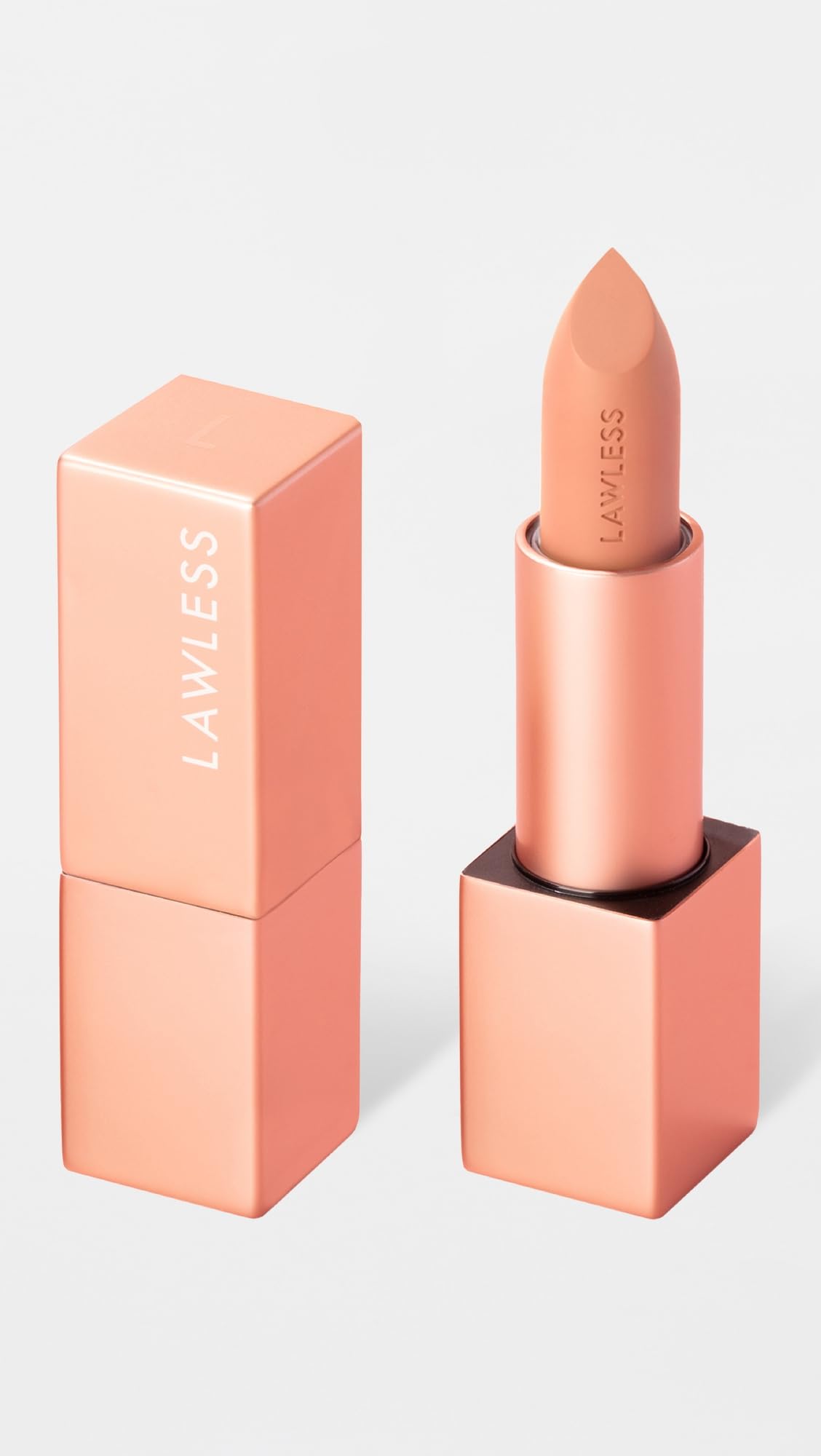 Lawless Forget the Filler Lip-Plumping Line Smoothing Satin Cream Lipstick, Annie, Orange, 0.1 Ounce