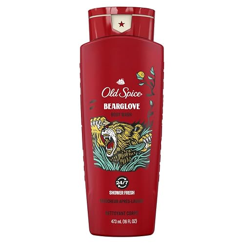 Old Spice Wild Bearglove Scent Body Wash for Men, Red 16 Oz, Packaging may vary Red Beauty & Personal Care Old Spice