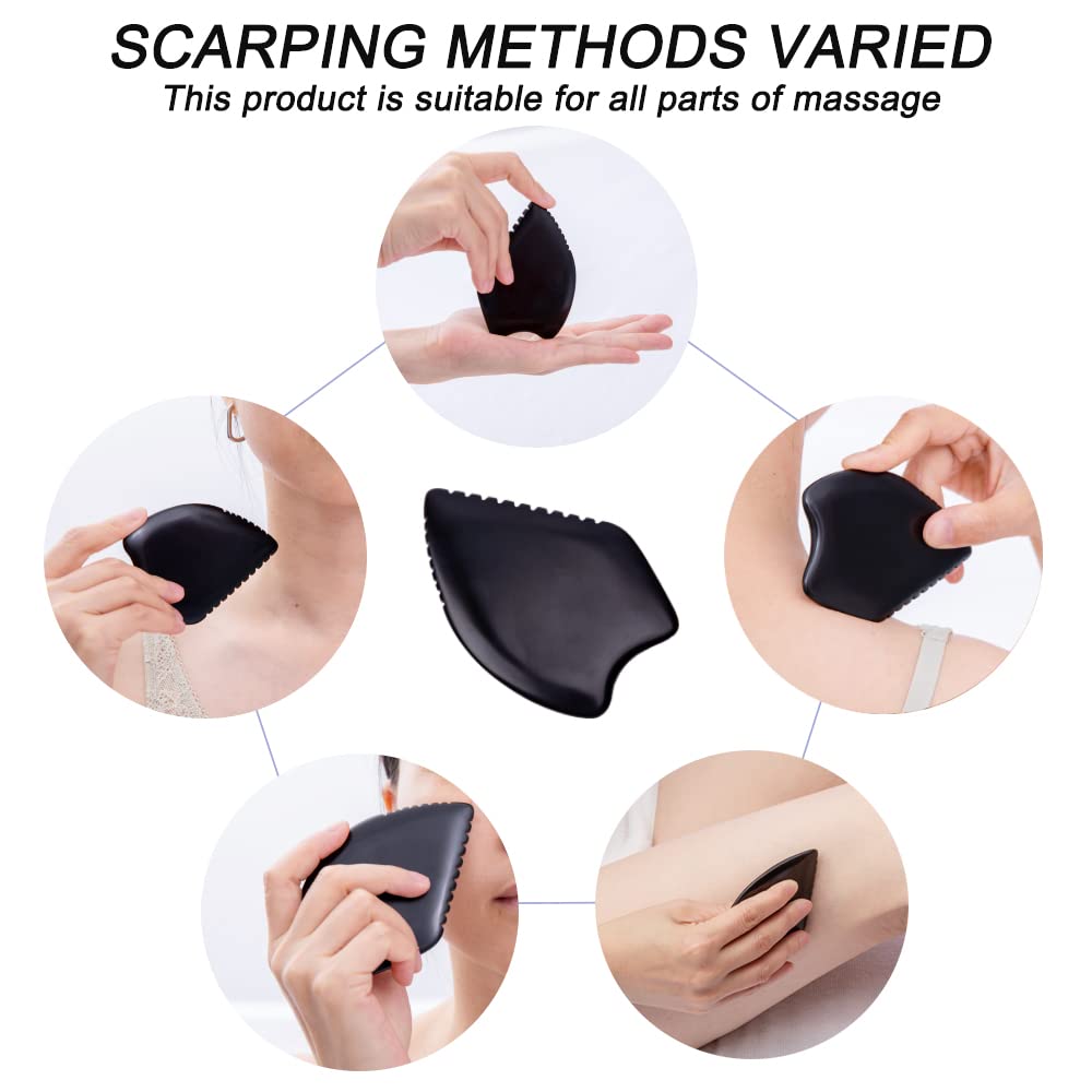 Yuanchupin Gua Sha Facial Massage Tool – BianStone Face & Body Tool for Lymphatic Drainage, Sculpting & Relaxation with Upgraded Tooth Edge Beauty & Personal Care Yuanchupin