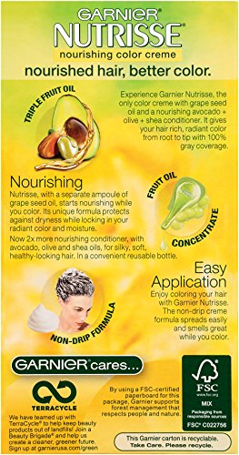 Garnier Nutrisse Nourishing Hair Color Creme, 53 Medium Golden Brown (Chestnut), 3 Count Beauty & Personal Care Garnier