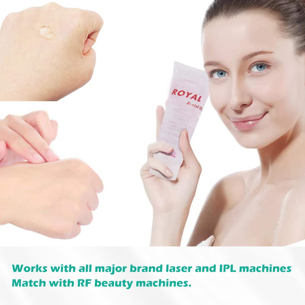 Liflad Radio Frequency Gel for RF Machine - Cooling Gel for Laser Hair Removal - Massage Therapy Cream for Women& Men - Royal Facial Gel Clear (Pack Beauty & Personal Care Liflad