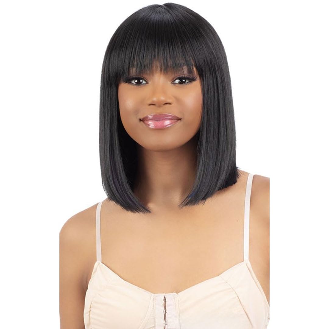 Shake-N-Go Legacy Human Hair Blend HD Lace Front Wig - Charlotte (Color:PB-Indigo)