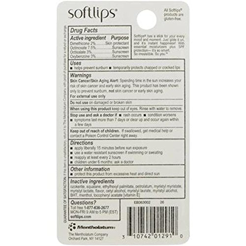 Softlips Hydration and Protection With Spf 20, Vanilla Beauty and Personal Care SoftLips