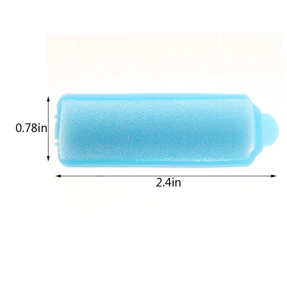 12Pcs Foam Sponge Hair Rollers, Blue Hair Curlers Bouncy Curls Style Tools Accessories Beauty & Personal Care Pengxiaomei