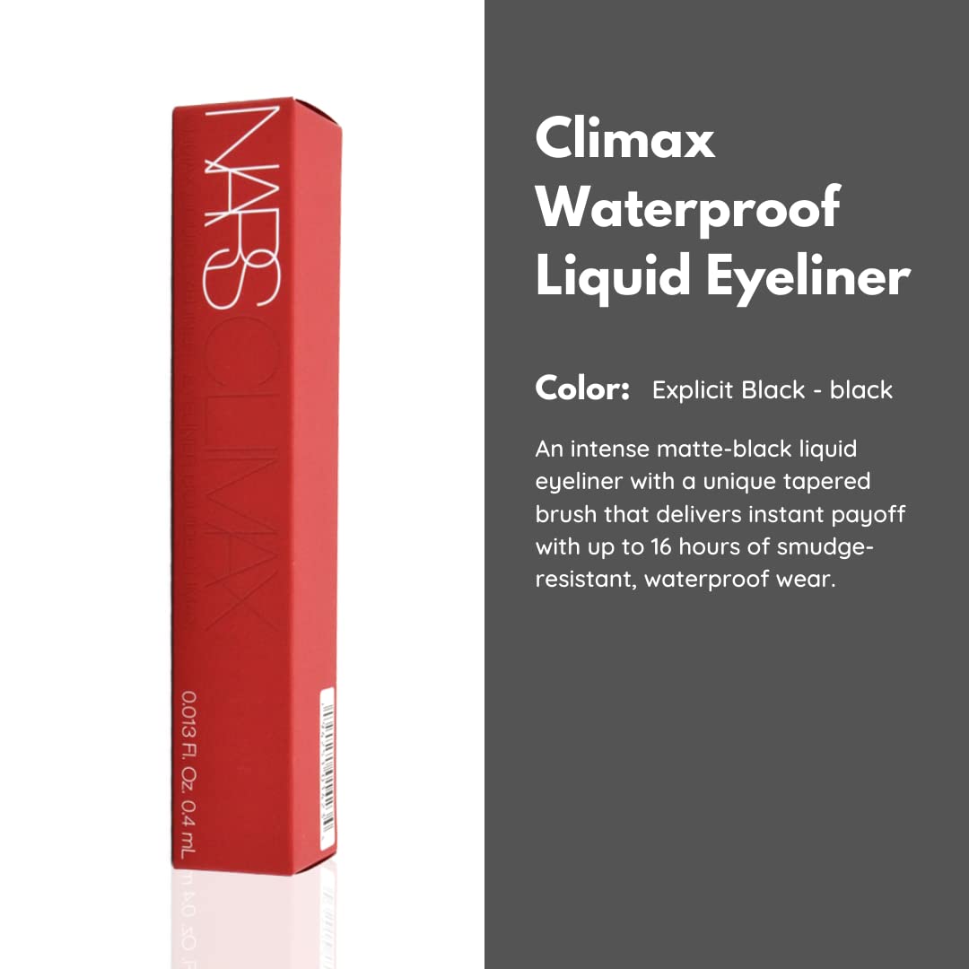NARS Climax Liquid Smudge Proof Long Wear Extreme Black Eyeliner Full Size Beauty & Personal Care NARS