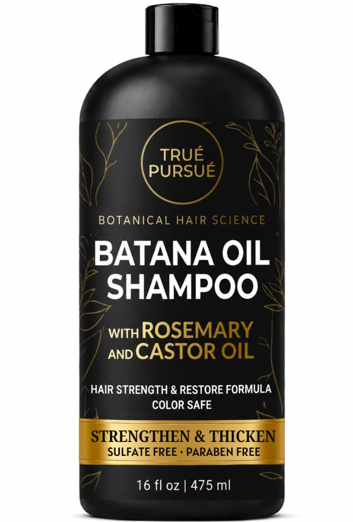 Batana Oil Shampoo for Hair Growth & Strength - Rosemary & Castor Oil Sulfate-Free Shampoo for Thinning, Dry, & Damaged Hair for Men and Women Beauty & Personal Care TRUÉ PURSUÉ