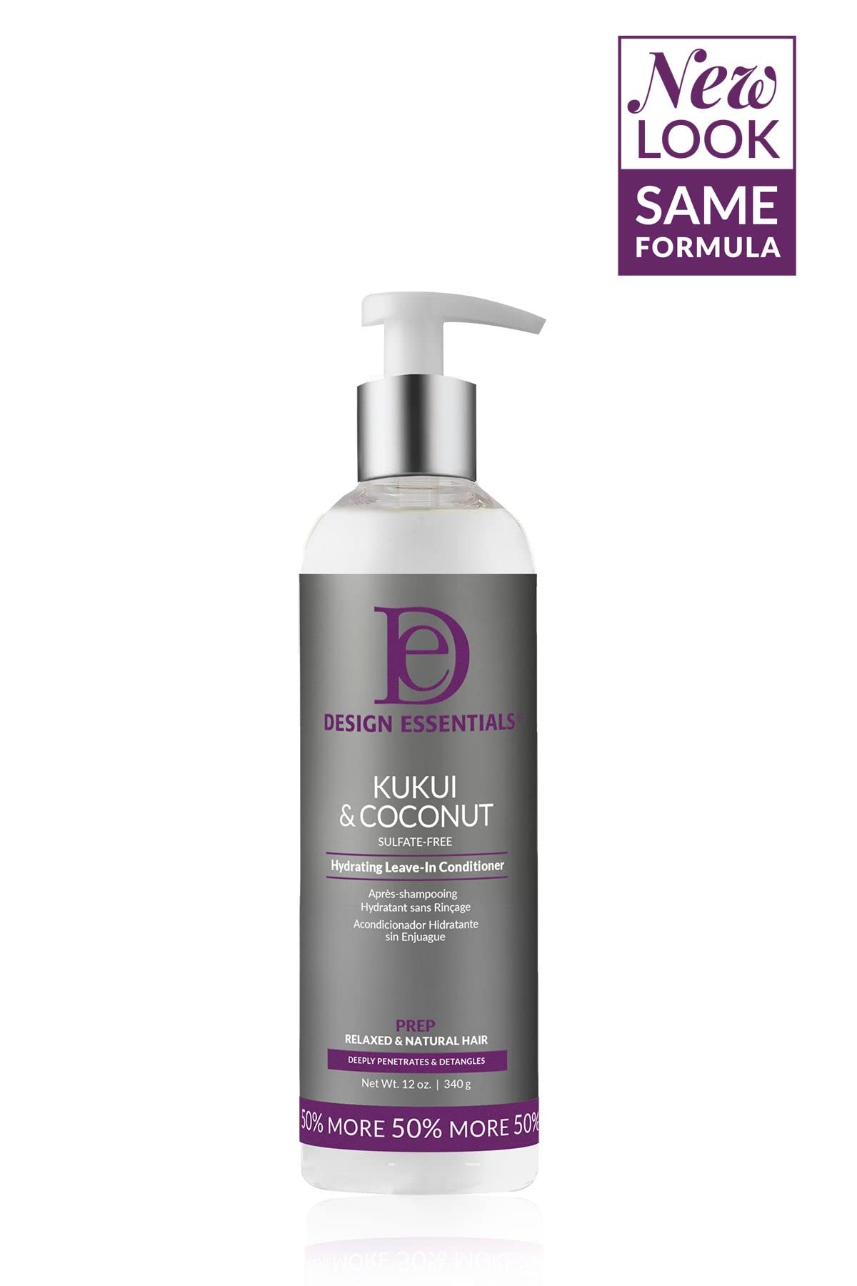 Design Essentials Kukui & Coconut Hydrating Leave-In Conditioner, 12 oz