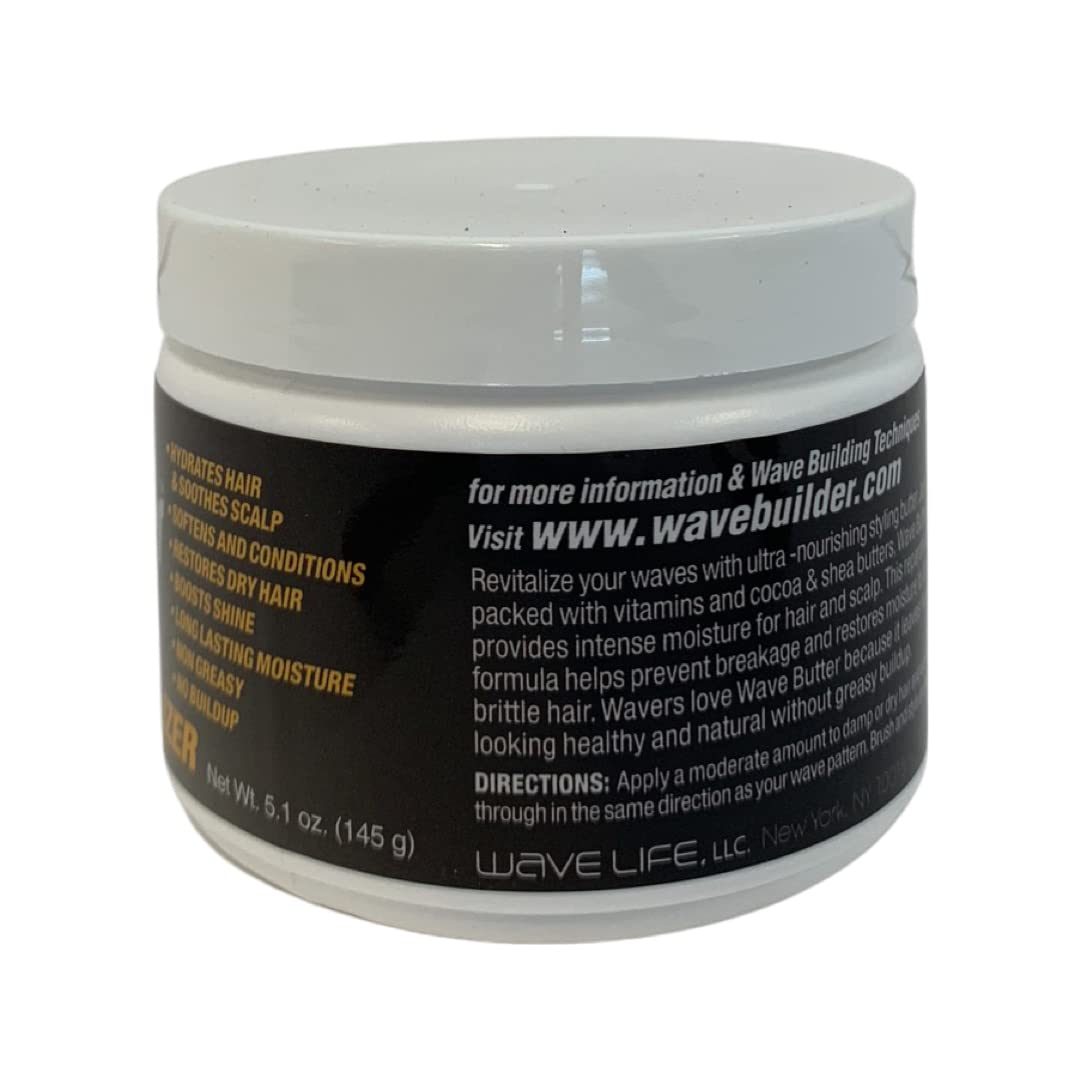 WaveBuilder Cocoa & Shea Wave Butter Moisture Revitalizer, 4.8 oz (Pack of 2) Beauty & Personal Care WAVEBUILDER