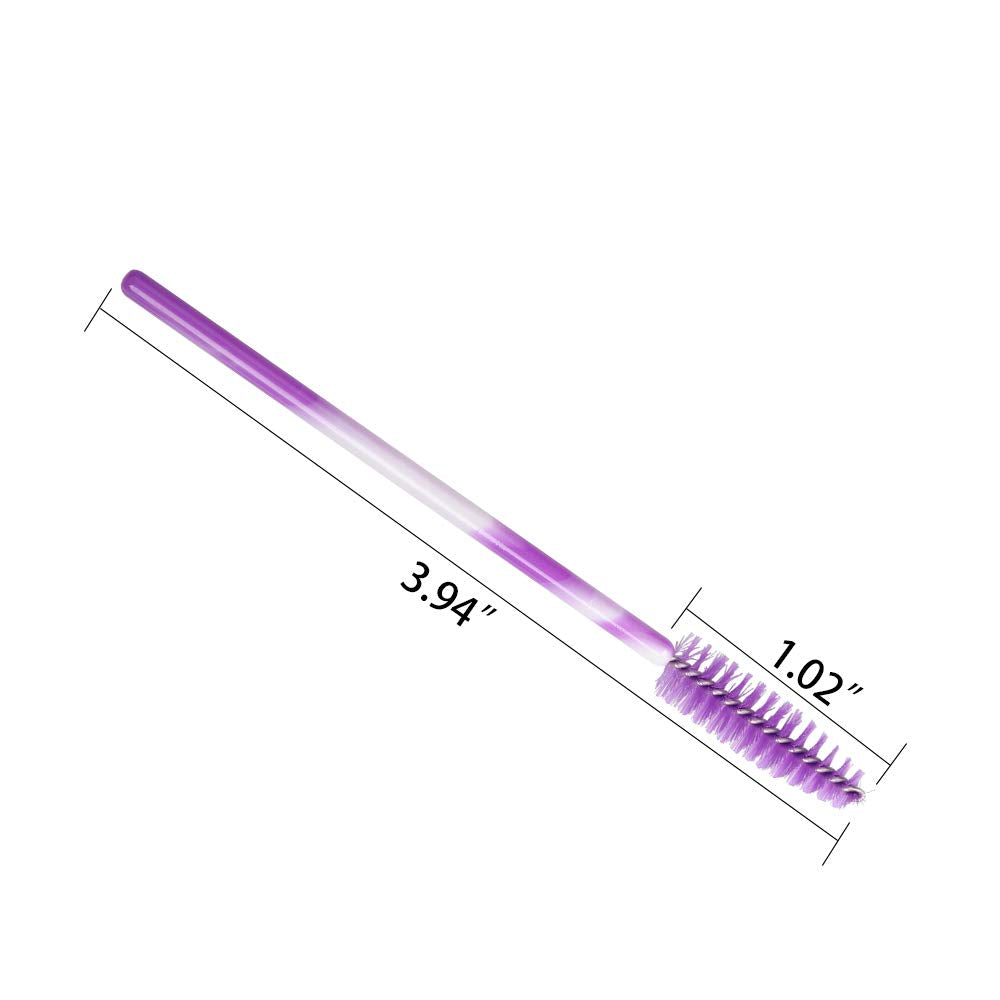 300 Pack Mascara Wands Disposable Eyelash Brush for Extensions Lash Applicators Tool Kit, Deep Purple Beauty & Personal Care Mekupeu
