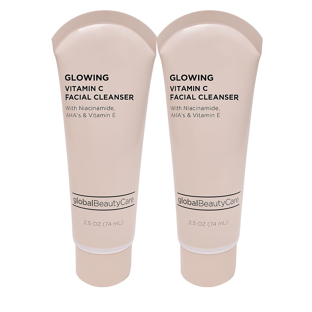 Global Beauty Care Vitamin C Facial Cleanser - Niacinamide, AHA & Vitamin E, 2-Pack (2x 2.5 fl oz) Beauty & Personal Care Global Beauty Care