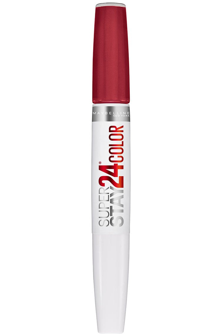 Maybelline Super Stay 24, 2-Step Liquid Lipstick Makeup, Long Lasting Highly Pigmented Color with Moisturizing Balm, Keep Up The Flame, Red, 1 Count Beauty & Personal Care MAYBELLINE