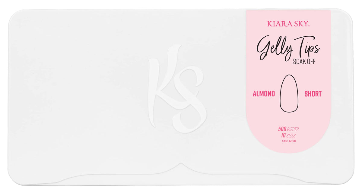 Kiara Sky Gelly Tips Soak Off Soft Gel Nail Extension (Almond Short) False Press On Nail