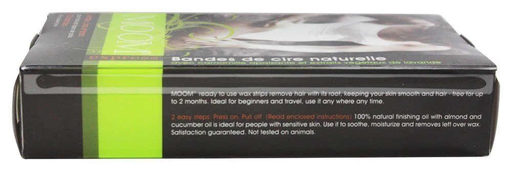 Moom Express Pre Waxed Strips For Legs & Body, 20 Strips Packages Beauty and Personal Care MOOM