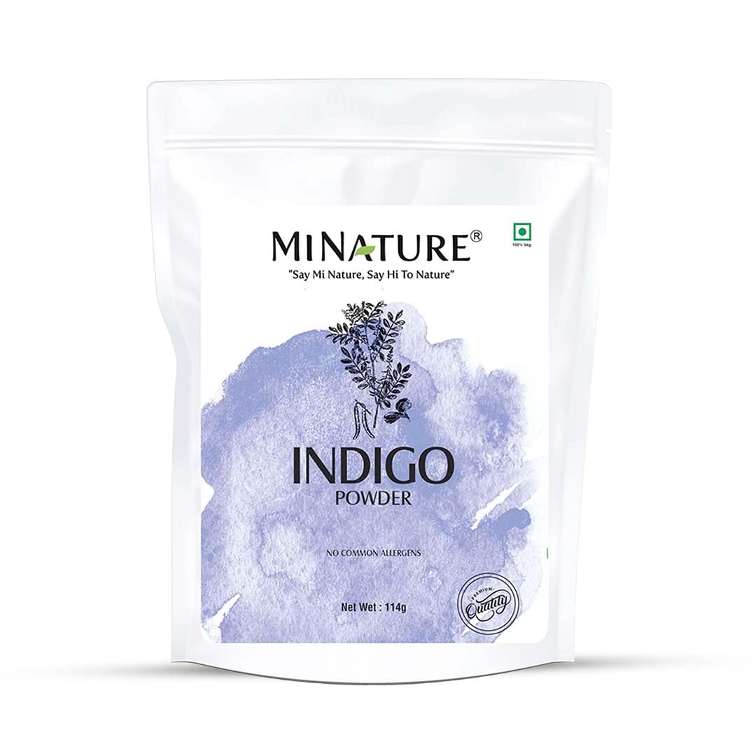 Natural Indigo Powder - 114g (4 oz) -Indigofera Tinctoria, Rajasthani Indigo Powder for hair dye, Natural hair color by mi nature Beauty & Personal Care minature