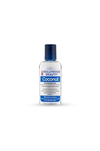 Hollywood Beauty Coconut Hair Oil, 2 oz - Moisturizes Hair & Skin, Replenishes Hair Lipids, Body & Massage Oil, Relieves Scalp Dryness, Reduces Beauty & Personal Care Hollywood Beauty
