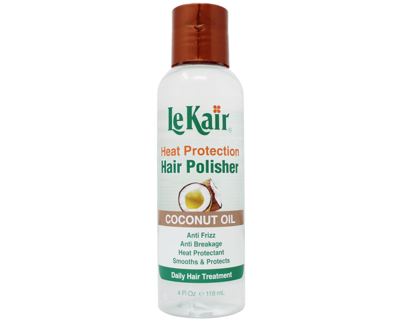 Le Kair High Heat Protection Hair Polisher - Coconut Oil, Anti Frizz, Anti Breakage, Heat Protectant, Smooths & Protects, Daily Hair Treatment 4 Fl Oz Beauty & Personal Care Le Kair