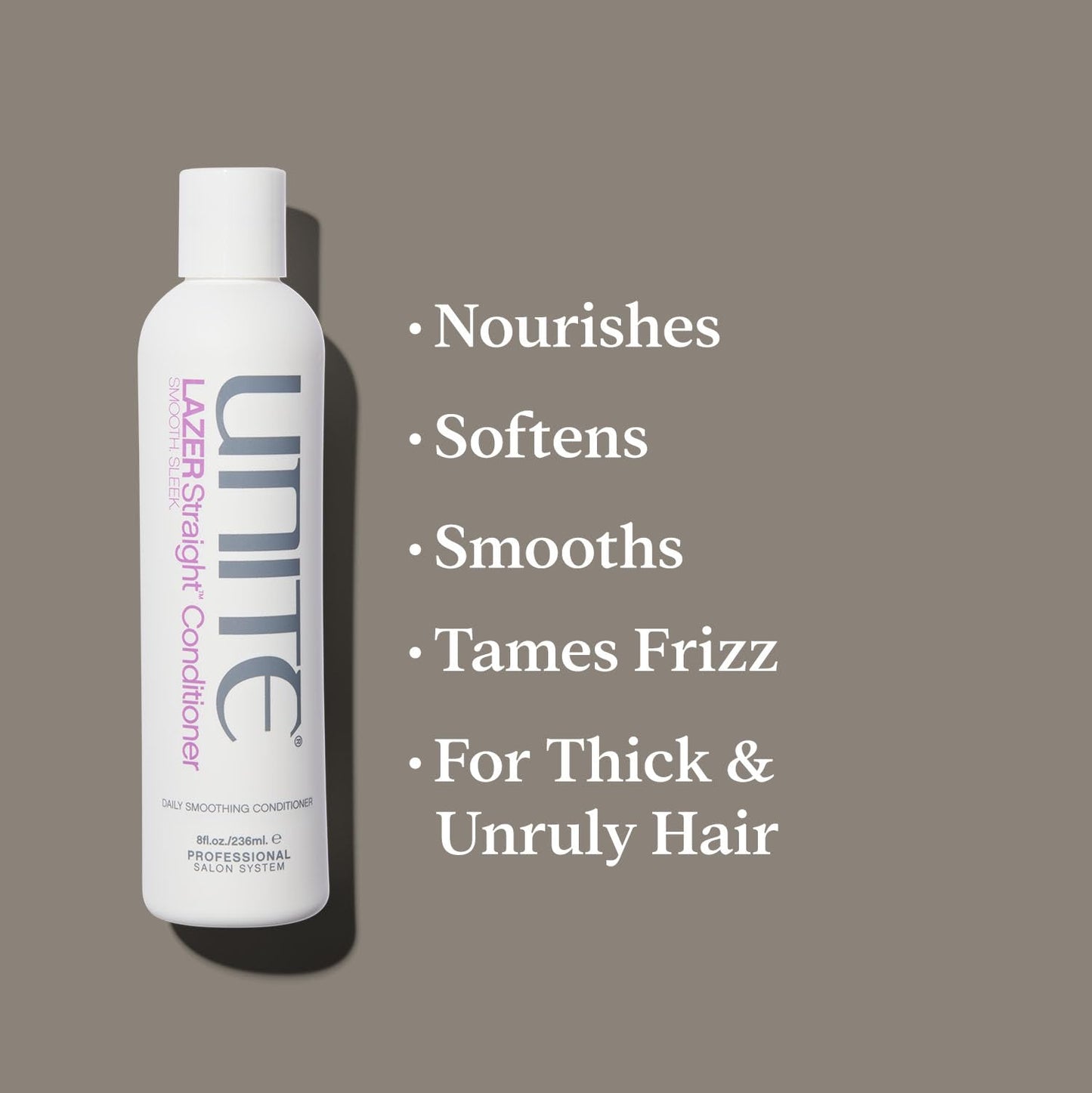 UNITE Hair - LAZER Straight Conditioner - Frizz-Defying & Smoothing Conditioner - Hydrates, Tames, & Adds Shine to Thick, Coarse, or Unruly Hair Beauty & Personal Care UNITE