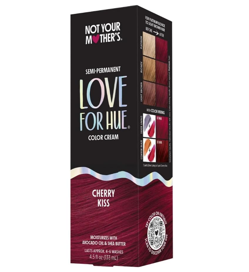 Not Your Mother's Love For Hue Semi-Permanent Hair Color Cream, Cherry Kiss, 4.5 fl oz / 133 ml Beauty & Personal Care Not Your Mother's