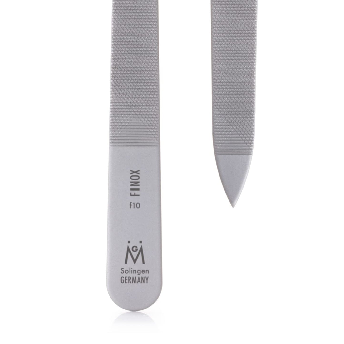 GERMANIKURE Travel Triple Cut Metal Nail File, Ethically Made in Solingen Germany, FINOX Stainless Steel, Double Sided, 9cm Beauty & Personal Care GERmanikure