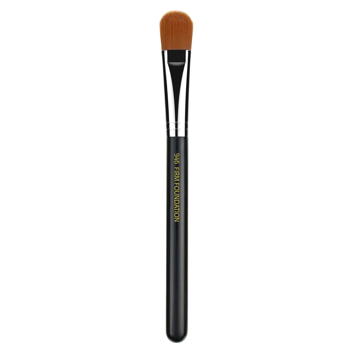 Bdellium Tools Professional Makeup Brush - Maestro Series 946 Firm Foundation - With Soft Synthetic Fibers, For Blending & Contouring (Black, 1pc)