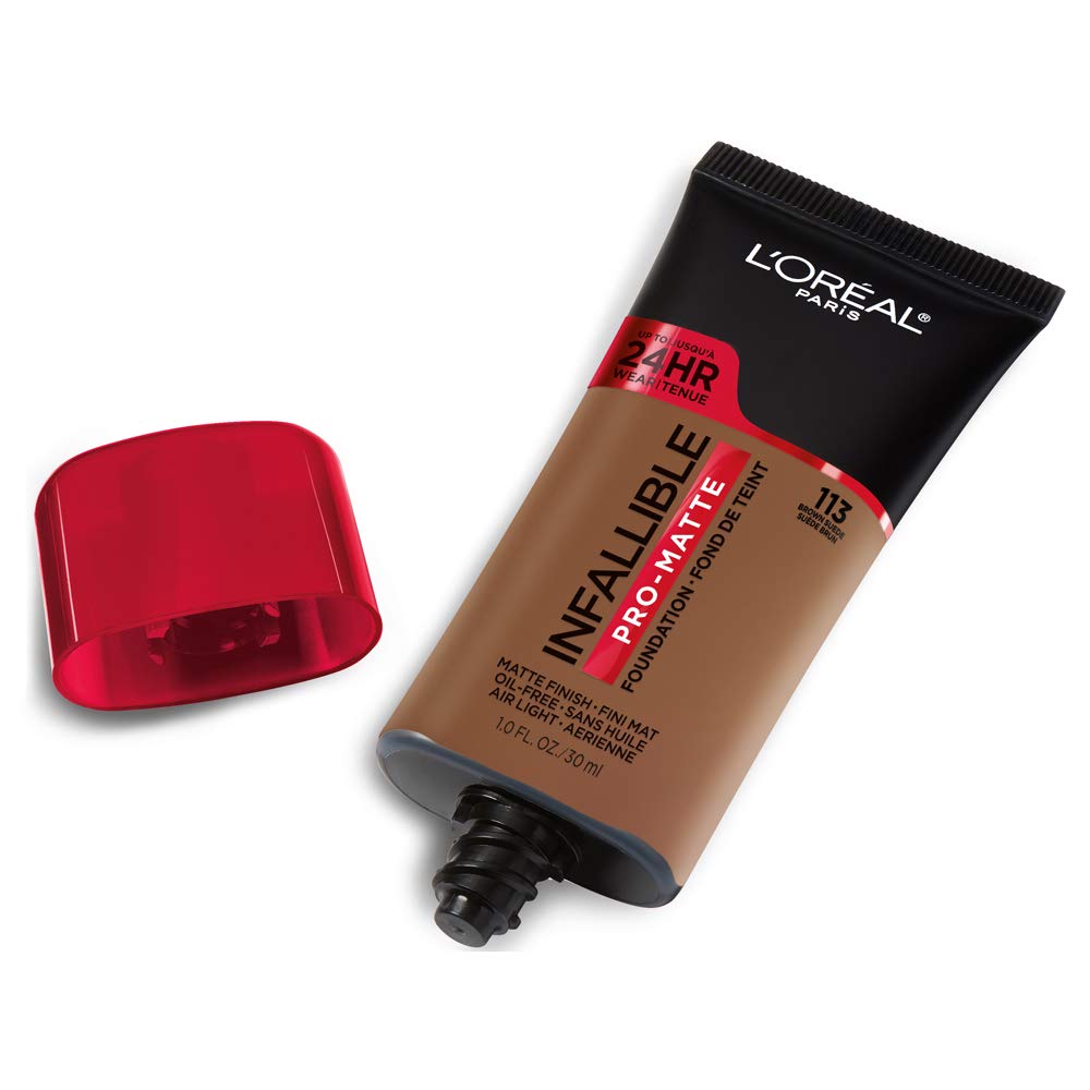 L'Oreal Paris Cosmetics Makeup Infallible Pro-Matte Liquid Longwear Foundation, Brown Suede, 1 fl oz. Beauty & Personal Care L'Oreal Paris