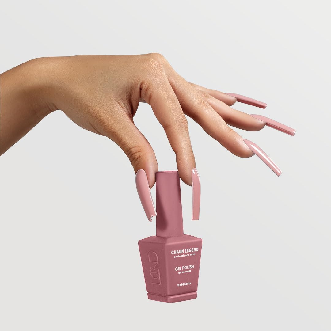 Chaun Legend UV Gel Nail Polish, 0.5 Ounce Long Lasting Salon Quality, Bubble Free Professional Manicures, Quick Dry High Shine, Mauveous LG5029
