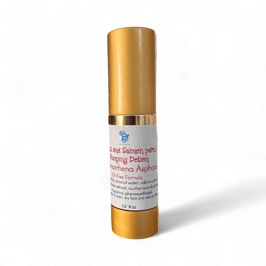 Diva Stuff Pink Coconut & Salmon Pdrn Facial Plumping Potion with Anemarrhena Asphodeloides, Volufiline, Hyaluronic Acid Niacinamide Oil-Free Serum Beauty & Personal Care Diva Stuff