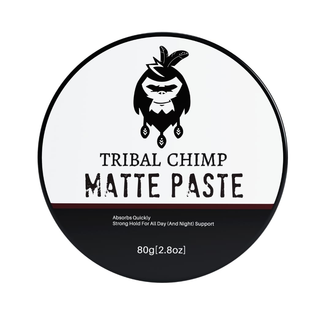 Tribal Chimp Matte Hair Styling Paste for Men - Medium to Strong Hold, Matte Finish, Easy to Apply & Wash Out - Styling Paste for All Hair Types Beauty & Personal Care Tribal Chimp