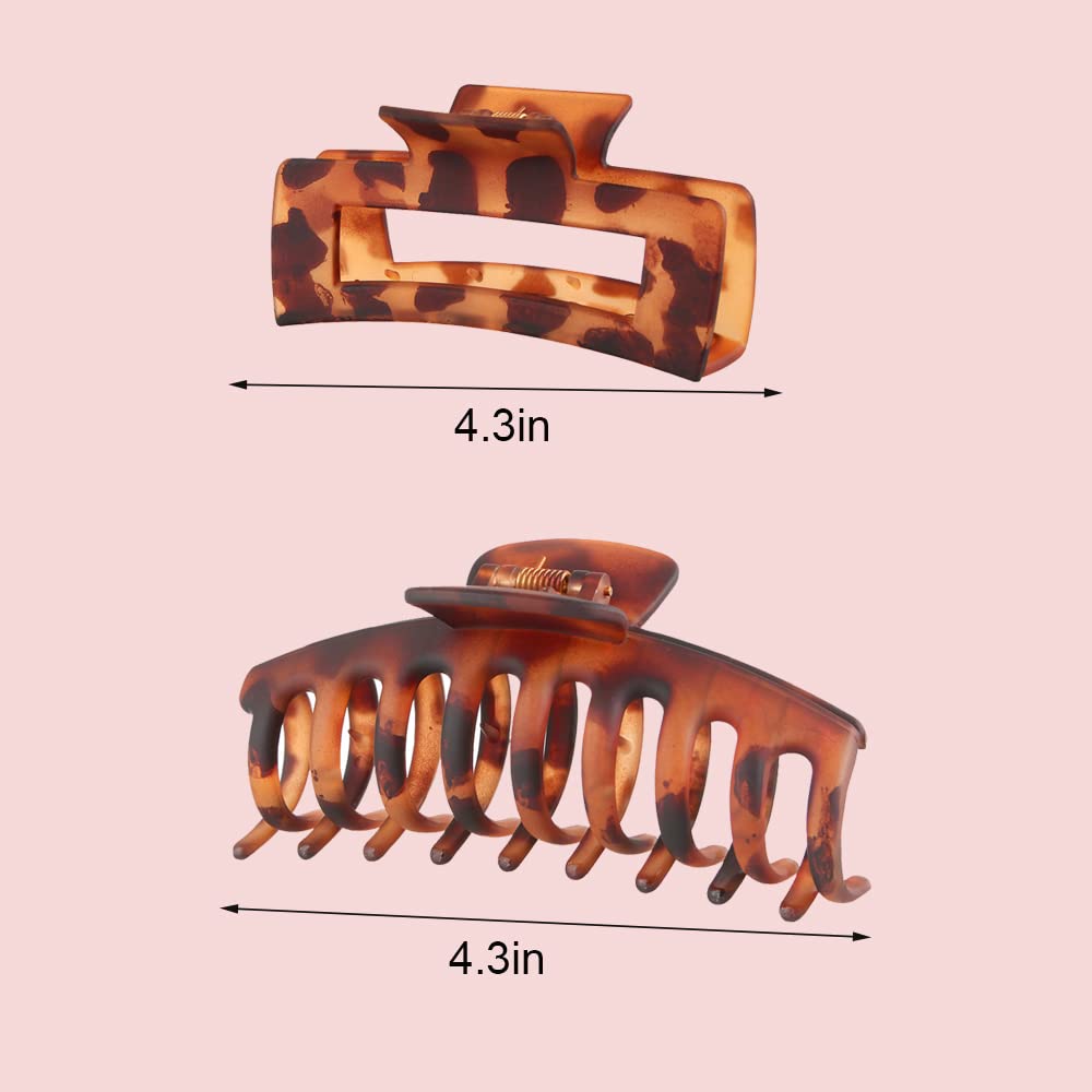 AWEELON 8PCS Large Hair Claw Clips for Women & Girls,Strong Hold Matte Claw Hair Clips for Thick Hair & Thin Hair 2 Styles Beauty & Personal Care AWEELON
