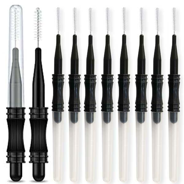 100pcs Mini Spooly Brow Lifter Brush with Cap - 3R Factory Precision Brow Spoolie for Eyebrow Laminating, Comb with Detail Spoolie Brush Beauty & Personal Care 3R Factory