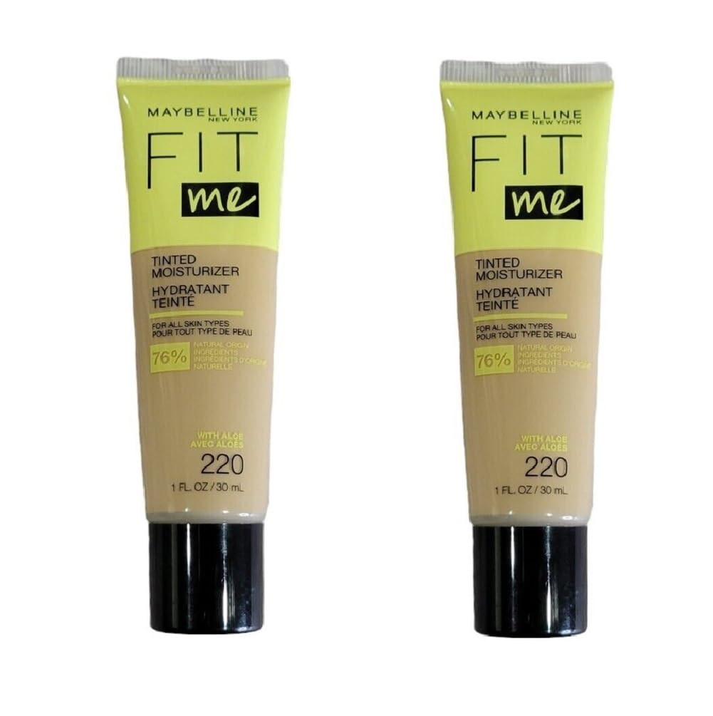 Maybelline New York Pack of 2 Fit Me Tinted Moisturizer, 220