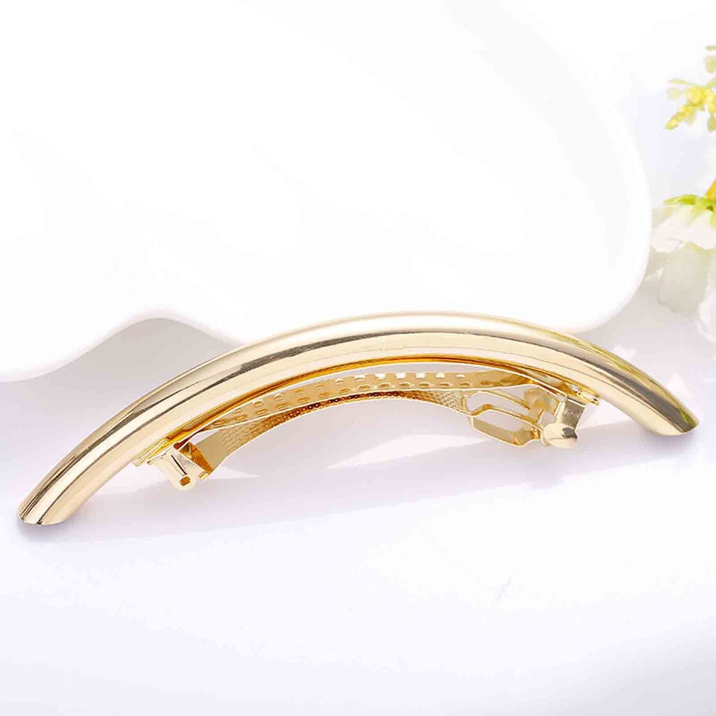 Yheakne Gold Minimal Metal Hair Barrette Clips - Decorative Tube Bar Hair Accessories for Women and Girls Beauty & Personal Care Yheakne