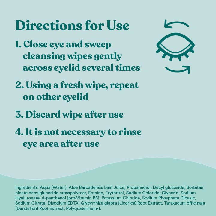 Biotrue Micellar Eyelid Cleansing Wipes, Fragrance-Free Eyelid Care for Dry, Irritated Eyes, Gently Cleanses, Hydrates & Soothes Eyelids, Moisturizing Beauty & Personal Care Biotrue
