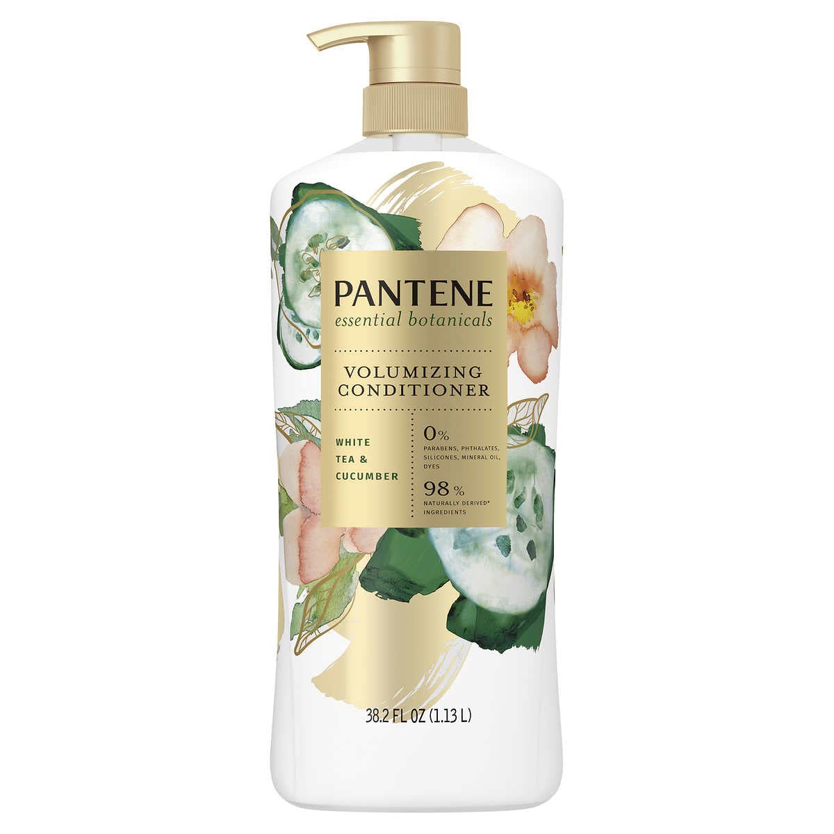 Pantene Essential Botanicals Volumizing Conditioner White Tea and Cucumber, 38.2 fl oz, 1item Beauty & Personal Care Pantene