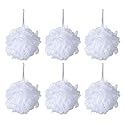 iboodi Bath Sponge Loofah Shower Pouf White Mesh Shower Puff Pack of 6 (35g/pcs) Beauty & Personal Care iboodi