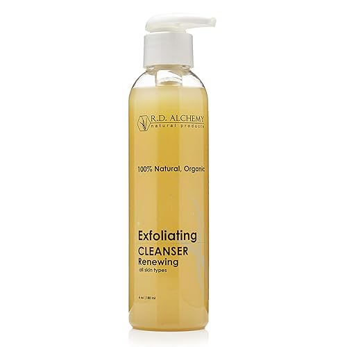 RD Alchemy - 100% Natural & Organic Exfoliating Cleanser - Natural Face Wash for All skin Types. Sulfate Free, with AHAs Gently Cleanse Dirt, Oil Beauty & Personal Care R.D. ALCHEMY