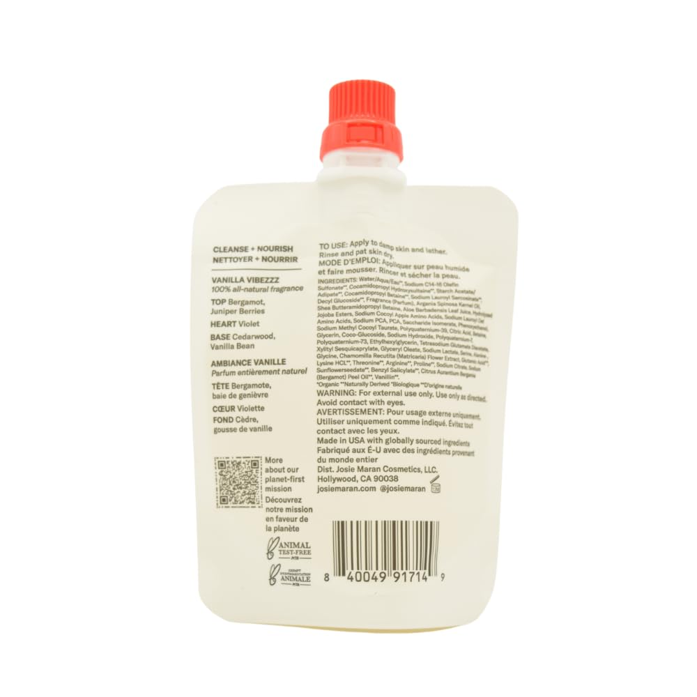 Josie Maran Hydrating Argan Body Wash, Vanilla Vibezzz, 2 Oz, Argan Oil, Coconut Bubbles Beauty & Personal Care Josie Maran