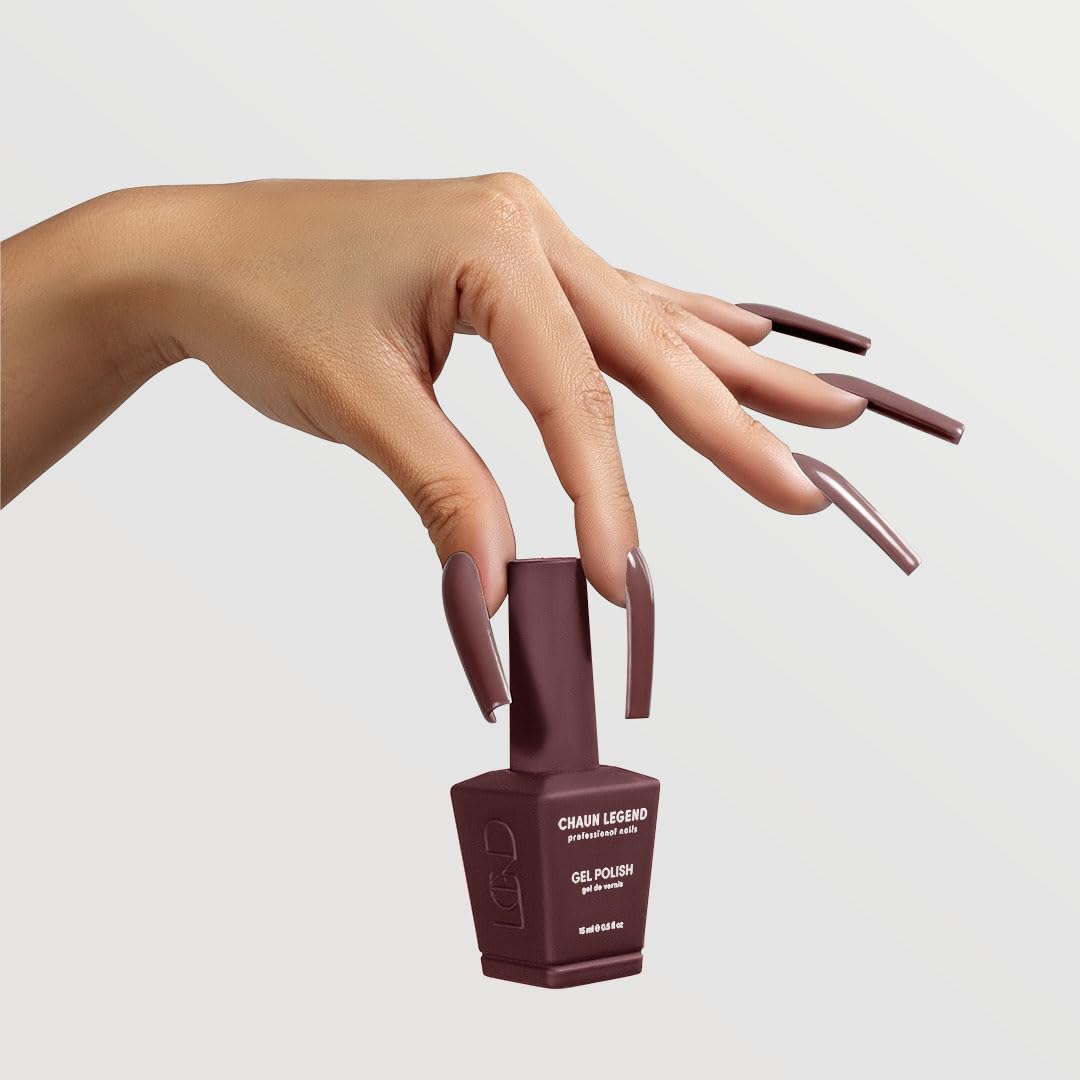 Chaun Legend UV Gel Nail Polish, 0.5 Ounce Long Lasting Salon Quality, Bubble Free Professional Manicures, Quick Dry High Shine, Falling LG5078 (Deep