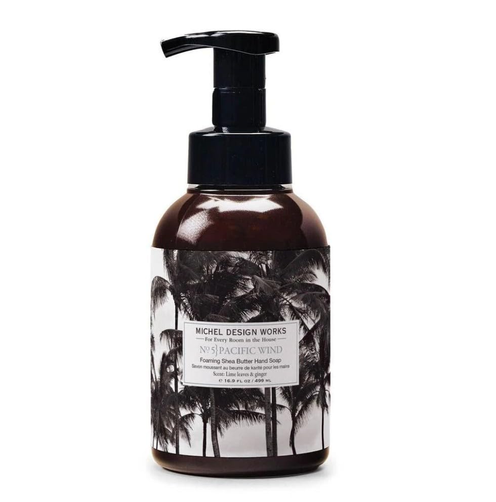 Michel Design Works Foaming Shea Butter Hand Soap, Pacific Wind, Beautiful Square Container with Pump Beauty & Personal Care Michel Design Works