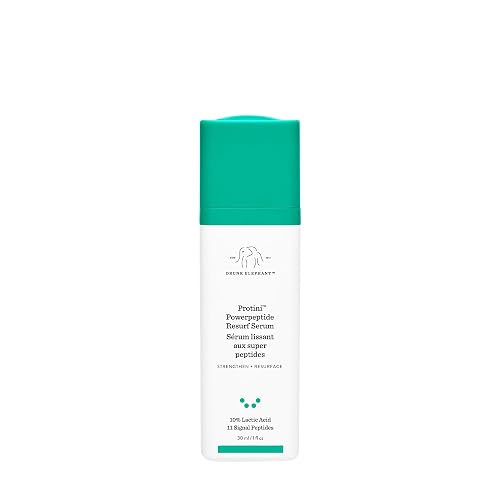 Drunk Elephant Protini Powerpeptide Resurf Serum - 30 ml/1 fl oz - Exfoliating Lactic Acid AHA Serum - Clean Clinical Skincare - Cruelty-Free - Free Beauty & Personal Care Drunk Elephant