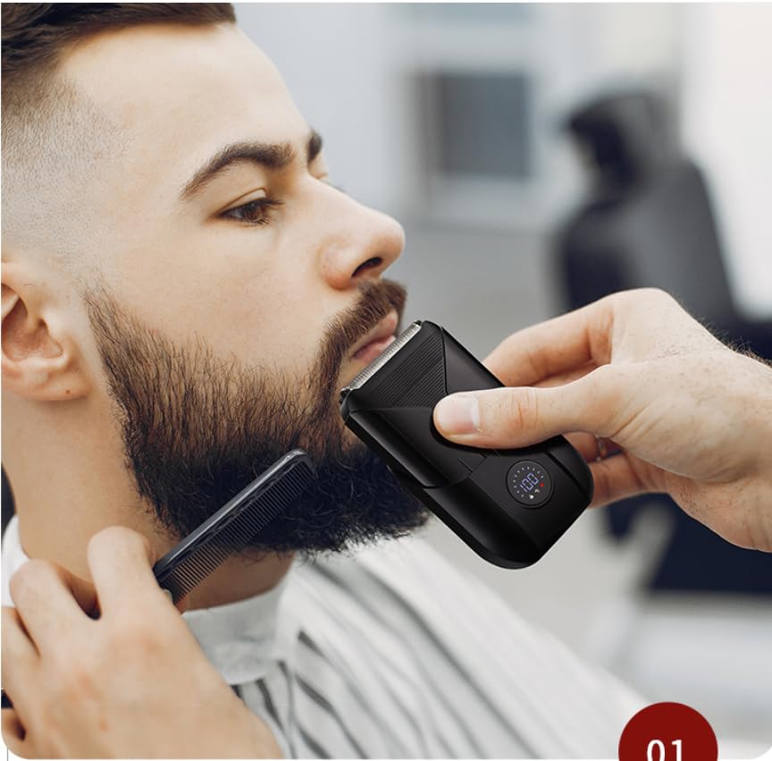 MANSCULPT® The Sculpt™ Electric Foil Shavers for Men: Slim Portable Electric Razor for Face - IPX7 Waterproof Cordless Razor with LED Display & Fast Beauty and Personal Care MANSCULPT